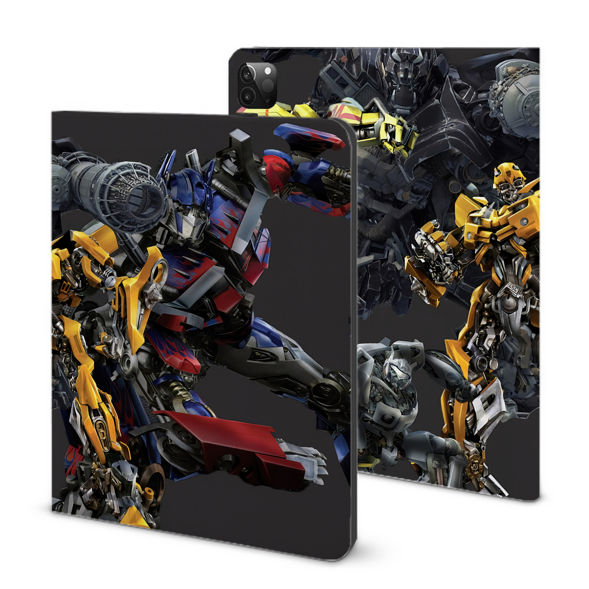 （画像用） Transformers トランスフォーマー IPadケース ペンホルダー付き ブックスタイルデザイン